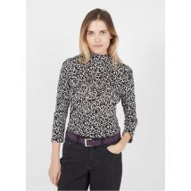 t-shirt a collo alto con stampa grafica in lyocell