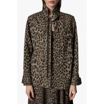 cappotto in cotone stampato zadig&voltaire kaki