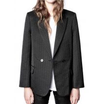 giacca con revers in jacquard zadig&voltaire noir