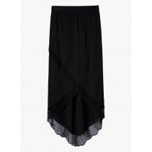 gonna longuette asimmetrica in seta