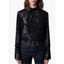 top a collo alto con paillettes zadig&voltaire