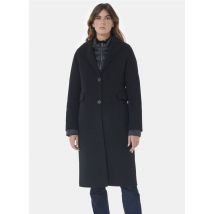cappotto con revers in misto lana zapa noir