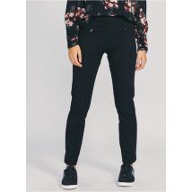 pantaloni dritti in misto cotone zapa noir