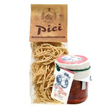 Set Pâtes Pici All'aglione - Pâtes Morelli 500 Gr Et Sauce Casa Lombardi 180 Gr