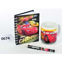 Coffret Cadeau Cars : Mug, Stylo Et Notebook
