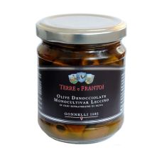 Olives Monovariétales Leccino Dénoyautées À L'huile D'olive Extra Vierge 180 Gr