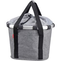Klickfix X Reisenthel Bikebasket Twist Argent - Panier Vélo Pliable Avec Fixation Klickfix