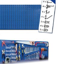 Panneau Mural Perforé 960 X 460 Mm + 30 Crochets Outifrance - Bricoman