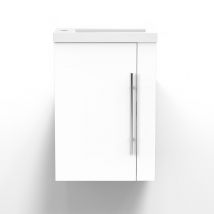 Aica Ensemble Meuble Bois Clair Et Vasque 60cm Meuble De Salle De Bain Meuble Sur Pieds 1 Porte - Bricoman