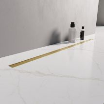 Caniveau De Douche Visio Slim Gold, Couleur: Doré Brossé,70 Cm - Bricoman