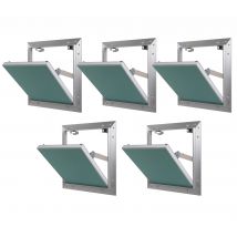 Lot De 5 Trappes De Visite Alu Hydro Semin - 500 Mm X 500 Mm X 12.5 Mm - Ouverture Poussez/lâchez - Pièces Humides - Murs Et Plafonds - Bricoman