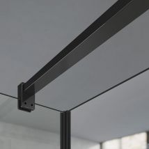 Grand Verre Barre De Maintien 140cm En Aluminium Anodisé Noir Mat Pour Verre 6-8mm - Bricoman