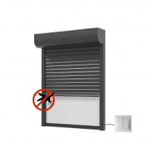 Volet Roulant Filaire Star Avec Moustiquaire Intégrée Aluminium Gris Anthracite 7016 110x120 Cm - Bricoman