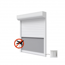 Volet Roulant Filaire Star Avec Moustiquaire Intégrée Aluminium Blanc 215x120 Cm - Bricoman