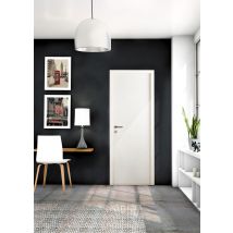 Bloc-porte Thermique Isoplan Prépeint Larg.83 Cm Poussant Gauche Pleine Huiss.66 Mm