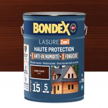Lasure 2en1 Anti Uv/humidité Et Fongicide 5 Ans Chêne Rustique 5 L - Bondex