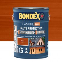 Lasure 2en1 Anti Uv/humidité Et Fongicide 5 Ans Teck 5 L - Bondex