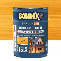 Lasure 2en1 Anti Uv/humidité Et Fongicide 5 Ans Chêne Doré 5 L - Bondex - Bricoman