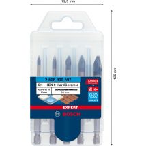 5 Forets Hard Ceramic Hex-9 Ø4/5/6/8/10 Mm - Expert Bosch - Bricoman