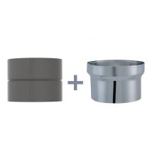 Manchette Buse Femelle / Femelle Émail Noir Mat A.b Ø180 - Bricoman