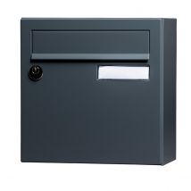 Boîte Aux Lettres Compacte 1 Porte Grise - Renz Essentiel