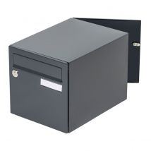 Boîte Aux Lettres Normalisée 2 Portes Grise - Renz Essentiel