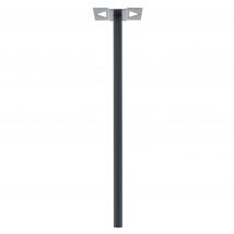 Pied De Boîte Aux Lettres Cylindrique Gris Haut.1,16 M Diam.5 Cm - Renz