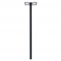 Pied De Boîte Aux Lettres Gris Rond H.1,16 M Diam.5 Cm - Renz - Bricoman