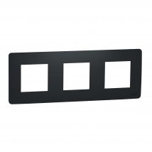 Plaque Finition 3p Anthracite Unica Studio- Schneider