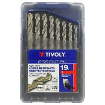 Coffret Box 19 Forets Métal Pro Diam.1 À 10 Mm - 11452070015 Tivoly - Bricoman