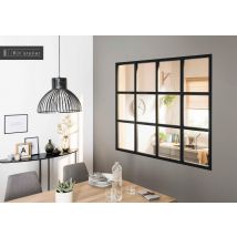 Verrière Orangerie Aluminium Fixe, 12 Vitrages Inclus H.148 X L.163,20 Cm Noir Sablé