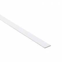 Profilé Plat Aluminium Laqué L.20 Mm X L.2,5 M Blanc