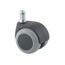 Roulette À Tige Lisse Caoutchouc Diam. 50 Mm Haut.58 Mm 35 Kg - Bricoman