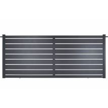 Portail Coulissant Passiflore Gris 4.06m