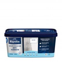 Sous-couche Anti-humidité Acrylique Mat Blanc 2,5 L - Ripolin - Bricoman