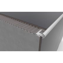 Nez De Marche Carrelage Ep.11 Mm Aluminium Mat Gris L.2,50 M