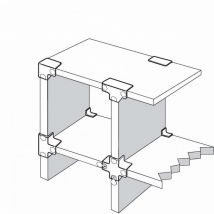 Système D'Assemblage Duo Pour Tablettes D'Ep.18mm, Colis De 8 Pièces
