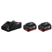 Set 2 Batteries Gba 18 V 4 Ah + Chargeur Gal 18v-40 - 1600a019s0 Bosch Professional - Bricoman
