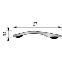 Barre De Seuil Aluminium Métal Oxydé Auto-adhésif L.93 X L.2,70 Cm