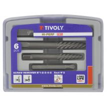 Coffret Technic Extracteurs De Goujons Et De Vis Cassés 6 Pièces - 11111070001 Tivoly