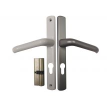 Poignée En Aluminium Bicolore Anthracite / Blanc Et Barillet