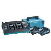 Pack Xgt Deux Batteries 4ah 40v Max Li-ion + Chargeur Rapide - 191u00-8 Makita - Bricoman