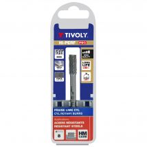 Fraise Lime Carbure Cylindrique En Bout D.8 Mm Queue De 6mm L.65 Mm - 10316320800 Tivoly - Bricoman