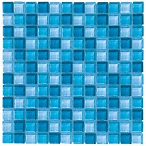 Mosaïque Pate De Verre Bleu