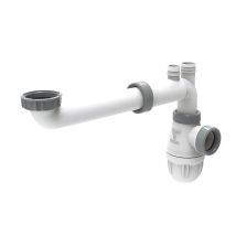 Siphon Avec Tubulure Réglable Pour Lavabo Diam.32 Mm Gain De Place Réglable En Hauteur Blanc Nf - Valentin Connectic - Tecnomat