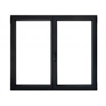 Fenêtre Aluminium H.95 X L.120 Cm Ouvrant À La Française 2 Vantaux Gris