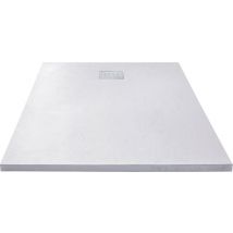 Receveur De Douche Extra-plat L.120 X L.80 Cm Ep.2,7 Cm Résine Blanc Senstures