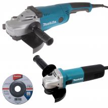 Lot De 2 Meuleuses : Diam.125 Mm 9558hnrg + Diam. 230mm Ga9020 - Makita - Dk0053g