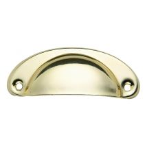 Poignée Coquille Acier Laitonné