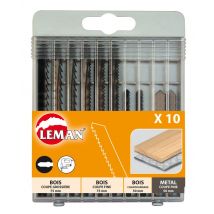 Coffret De 10 Lames Pour Scie Sauteuse 8 Bois + 2 Métal - Leman - Bricoman